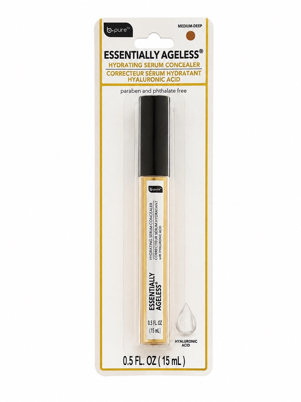 B Pure Essentially Ageless Hydrating Serum Medium - Deep Concealer Paraben Free